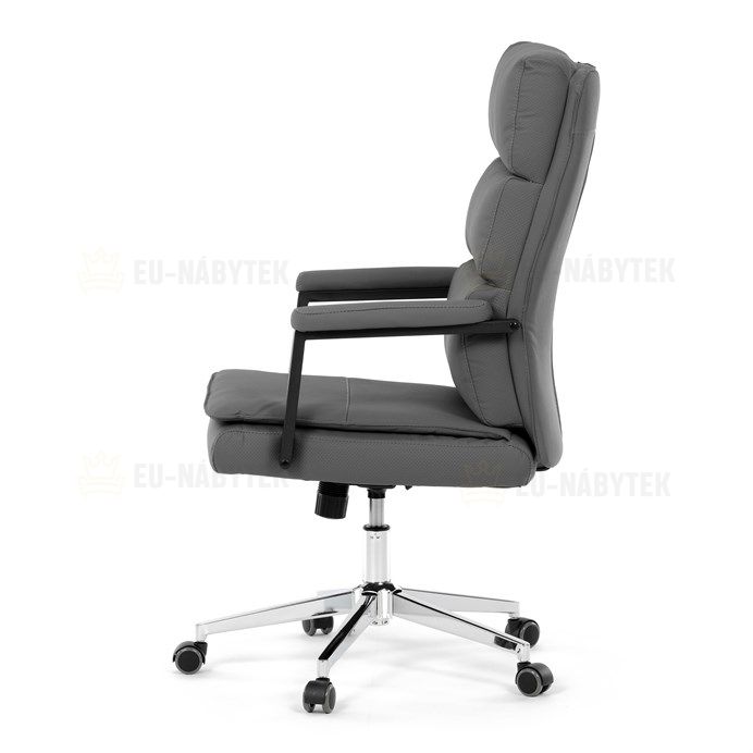 Kancelářské křeslo, houpací mechanismus, šedá ekokůže, KA-D8104 GREY