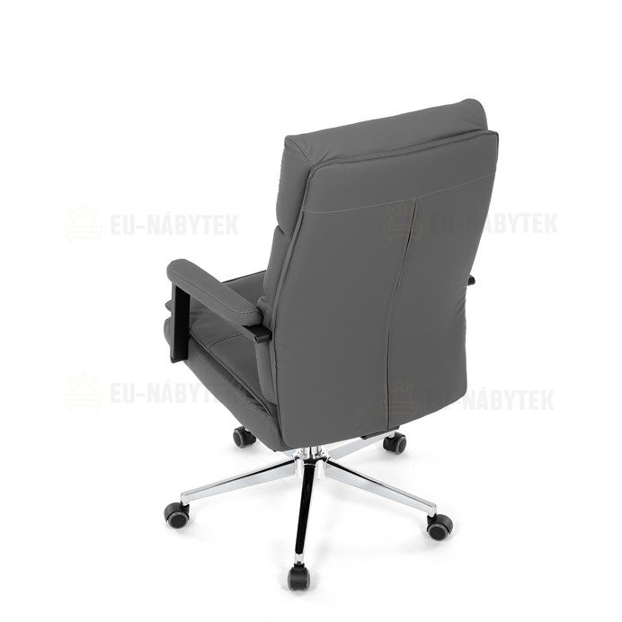 Kancelářské křeslo, houpací mechanismus, šedá ekokůže, KA-D8104 GREY