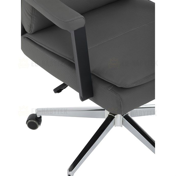 Kancelářské křeslo, houpací mechanismus, šedá ekokůže, KA-D8104 GREY