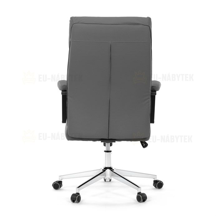 Kancelářské křeslo, houpací mechanismus, šedá ekokůže, KA-D8104 GREY