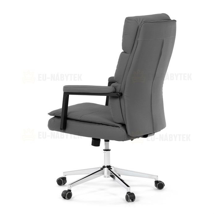 Kancelářské křeslo, houpací mechanismus, šedá ekokůže, KA-D8104 GREY