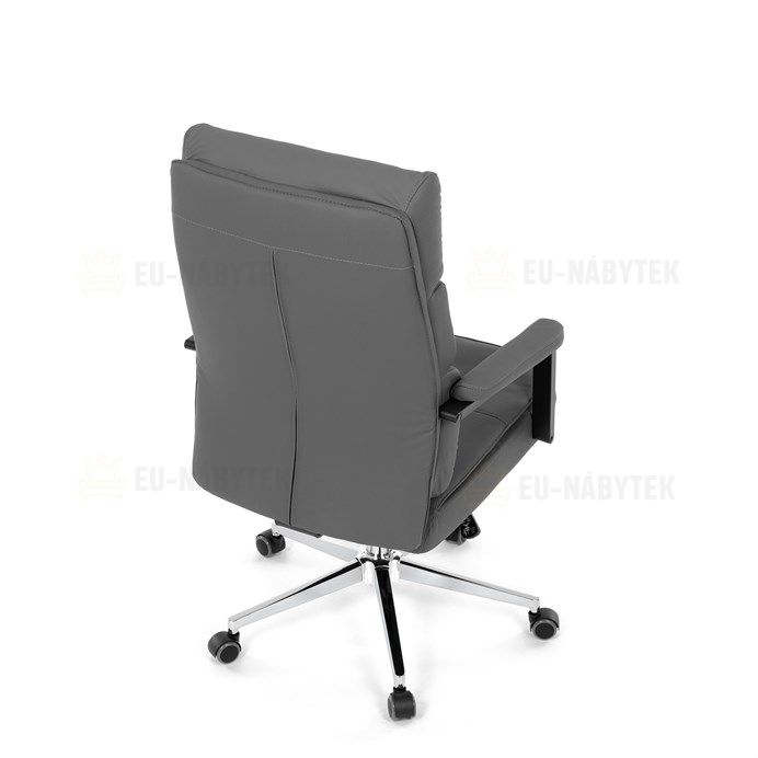 Kancelářské křeslo, houpací mechanismus, šedá ekokůže, KA-D8104 GREY