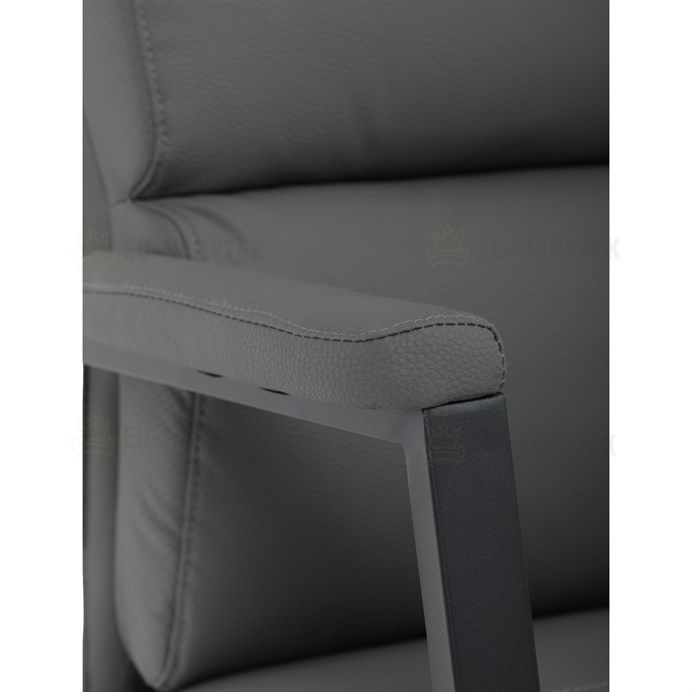 Kancelářské křeslo, houpací mechanismus, šedá ekokůže, KA-D8104 GREY