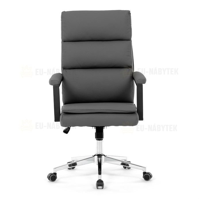 Kancelářské křeslo, houpací mechanismus, šedá ekokůže, KA-D8104 GREY