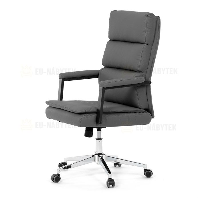 Kancelářské křeslo, houpací mechanismus, šedá ekokůže, KA-D8104 GREY