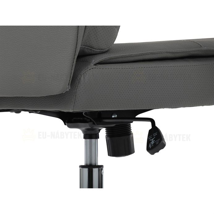 Kancelářské křeslo, houpací mechanismus, šedá ekokůže, KA-D8104 GREY