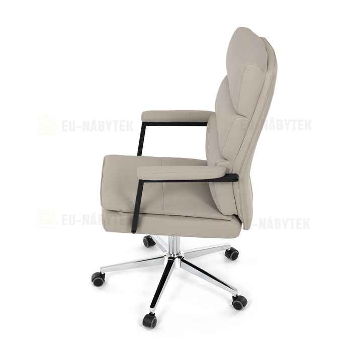 Kancelářské křeslo, houpací mechanismus, béžová ekokůže, KA-D8104 SIL