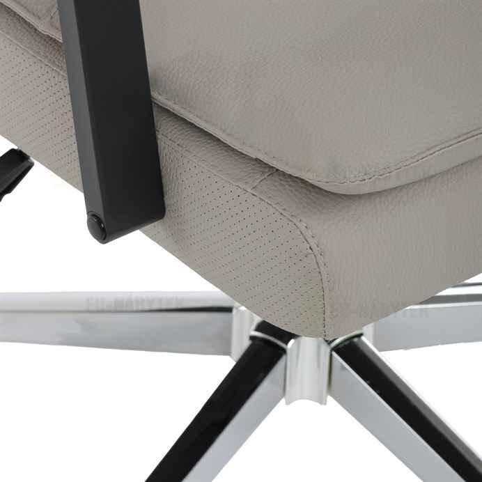 Kancelářské křeslo, houpací mechanismus, béžová ekokůže, KA-D8104 SIL