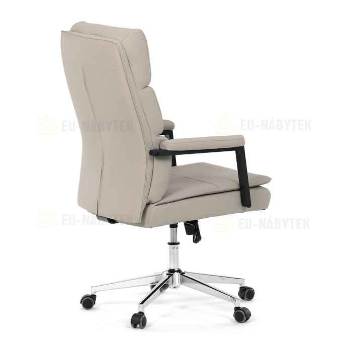 Kancelářské křeslo, houpací mechanismus, béžová ekokůže, KA-D8104 SIL