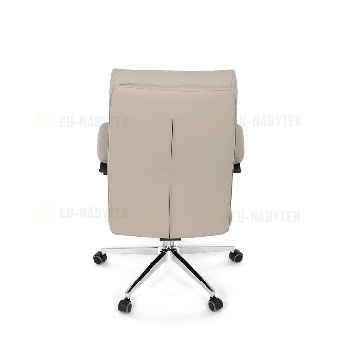 Kancelářské křeslo, houpací mechanismus, béžová ekokůže, KA-D8104 SIL