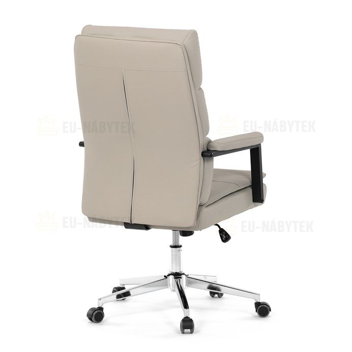 Kancelářské křeslo, houpací mechanismus, béžová ekokůže, KA-D8104 SIL