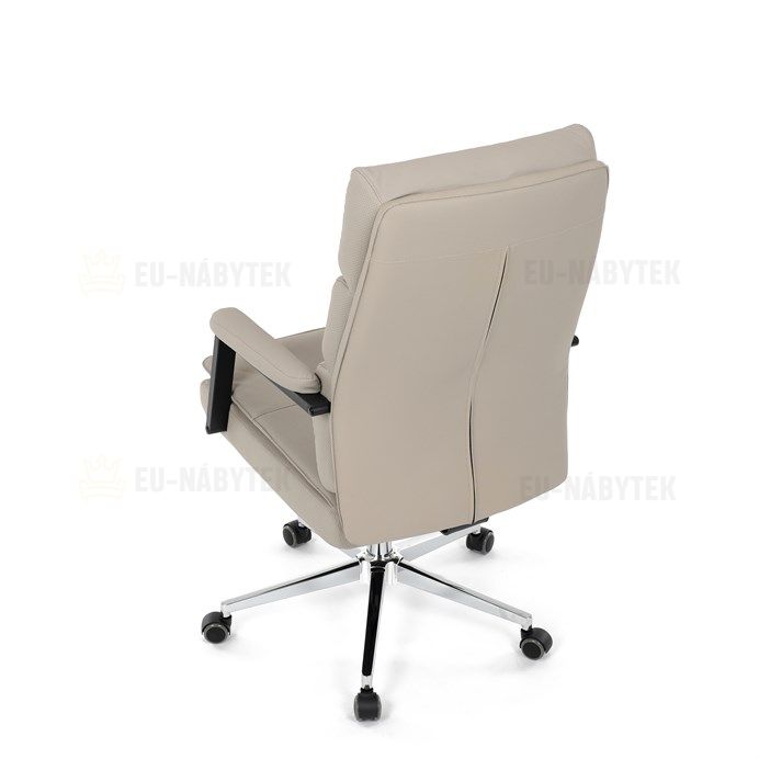 Kancelářské křeslo, houpací mechanismus, béžová ekokůže, KA-D8104 SIL