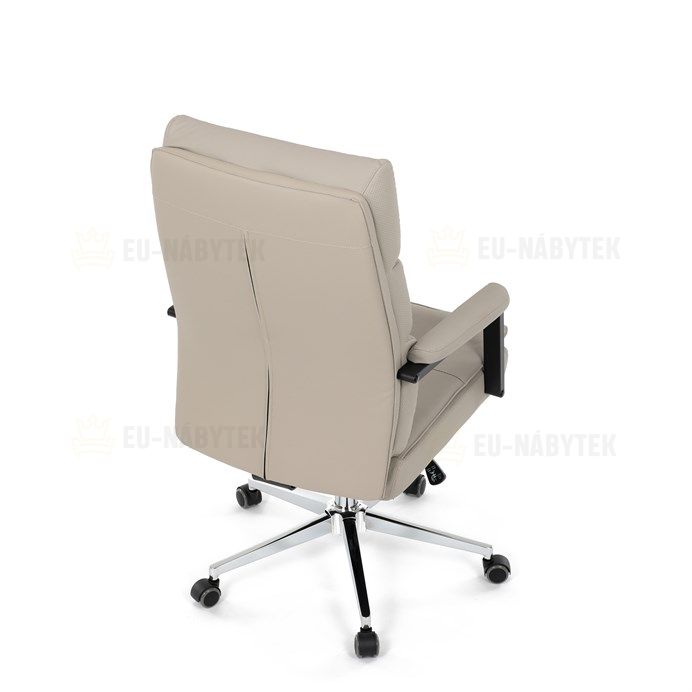 Kancelářské křeslo, houpací mechanismus, béžová ekokůže, KA-D8104 SIL