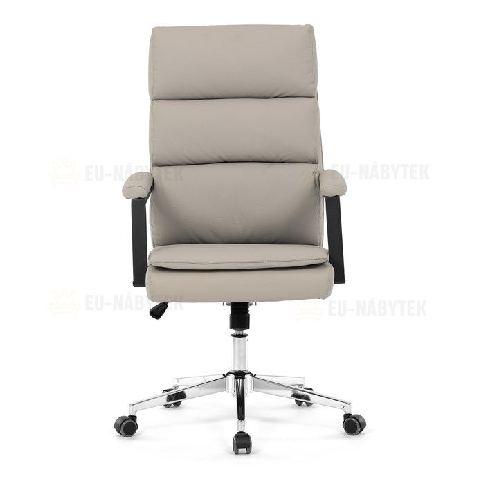 Kancelářské křeslo, houpací mechanismus, béžová ekokůže, KA-D8104 SIL