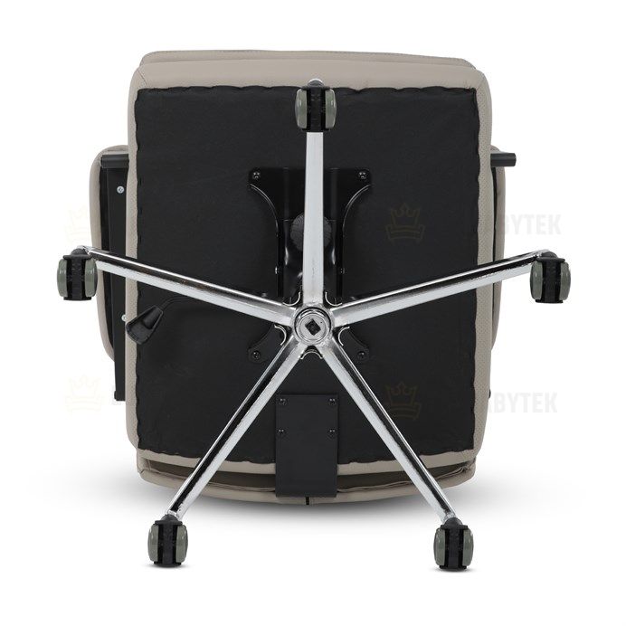 Kancelářské křeslo, houpací mechanismus, béžová ekokůže, KA-D8104 SIL