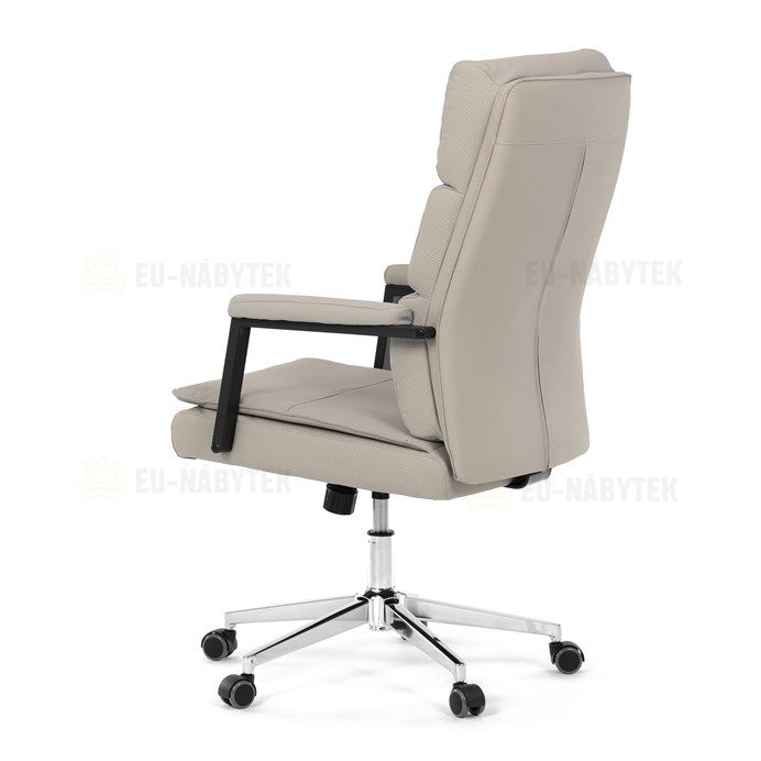 Kancelářské křeslo, houpací mechanismus, béžová ekokůže, KA-D8104 SIL