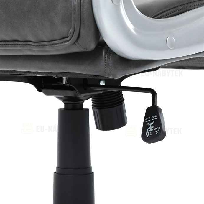 Kancelářské křeslo, houpací mechanismus, šedá ekokůže, KA-F1218 GREY