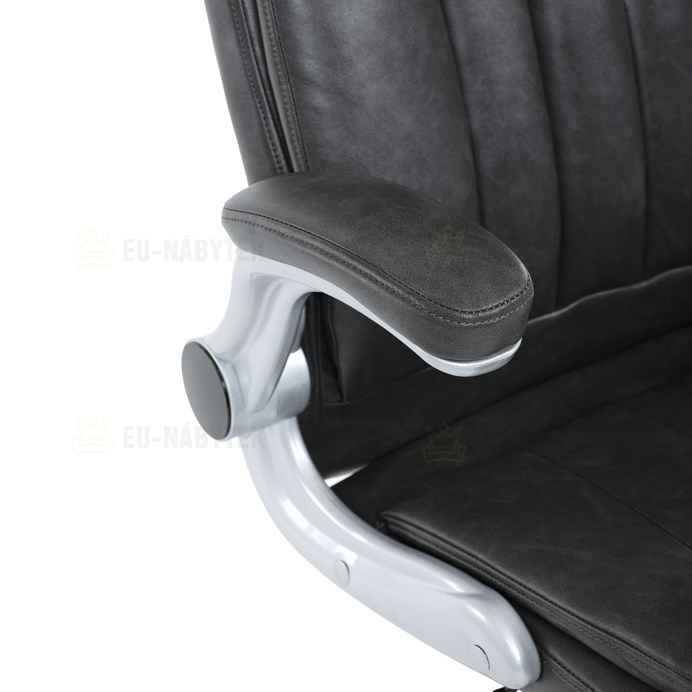 Kancelářské křeslo, houpací mechanismus, šedá ekokůže, KA-F1218 GREY