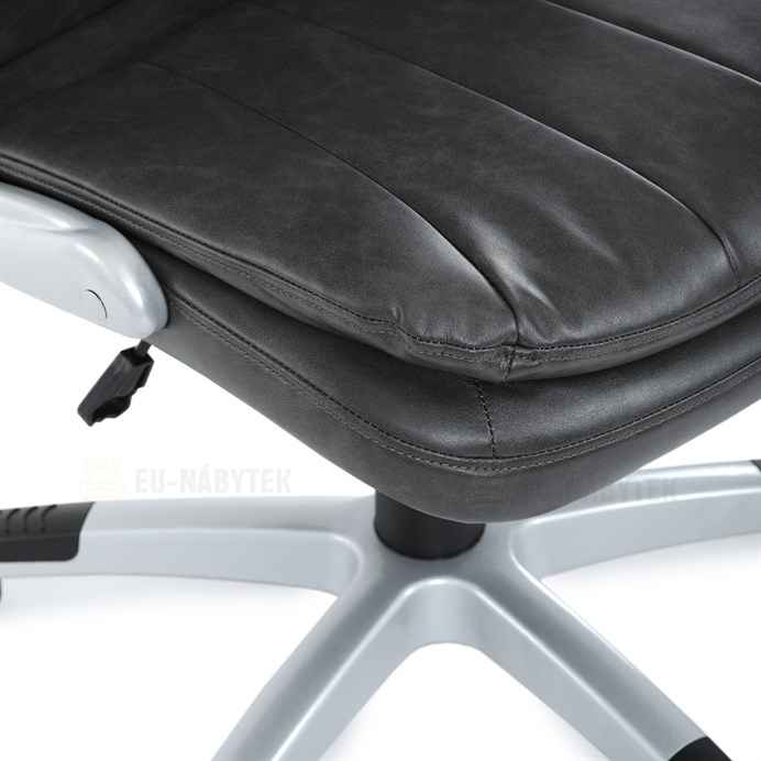 Kancelářské křeslo, houpací mechanismus, šedá ekokůže, KA-F1218 GREY