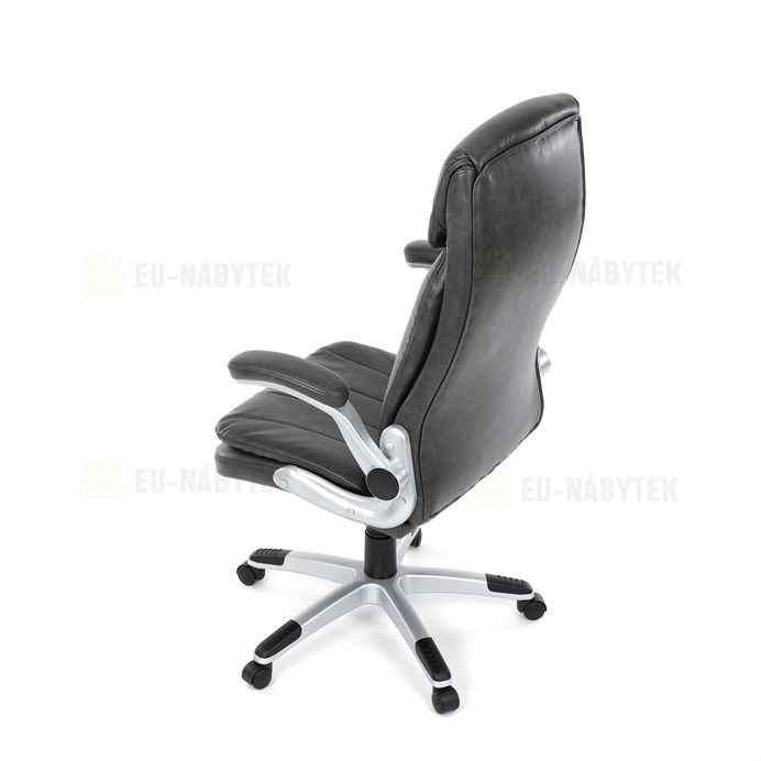 Kancelářské křeslo, houpací mechanismus, šedá ekokůže, KA-F1218 GREY