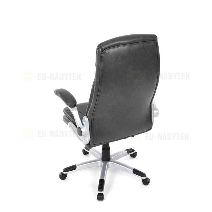 Kancelářské křeslo, houpací mechanismus, šedá ekokůže, KA-F1218 GREY
