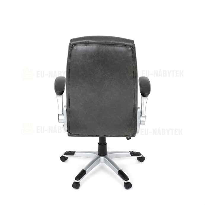Kancelářské křeslo, houpací mechanismus, šedá ekokůže, KA-F1218 GREY
