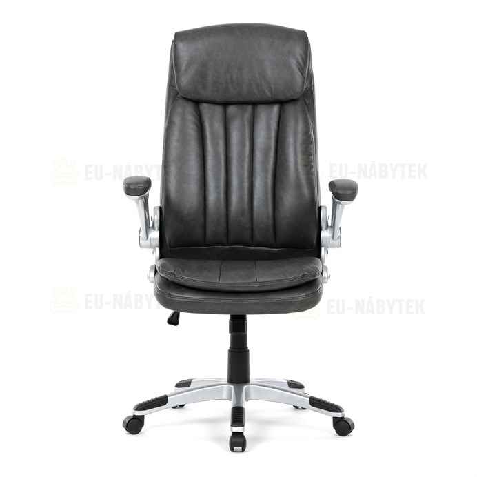 Kancelářské křeslo, houpací mechanismus, šedá ekokůže, KA-F1218 GREY