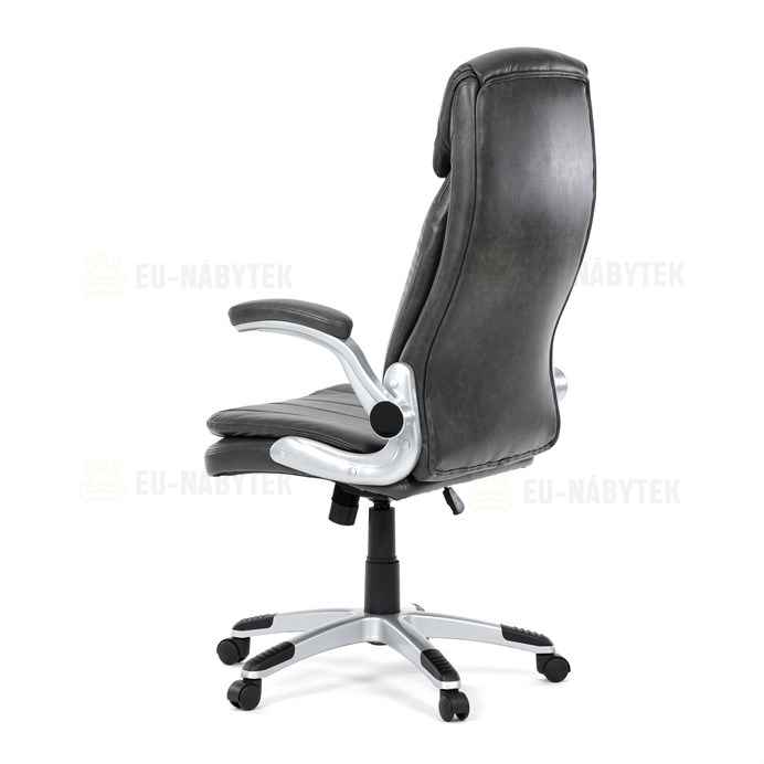 Kancelářské křeslo, houpací mechanismus, šedá ekokůže, KA-F1218 GREY