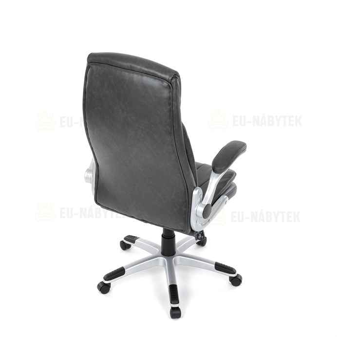 Kancelářské křeslo, houpací mechanismus, šedá ekokůže, KA-F1218 GREY