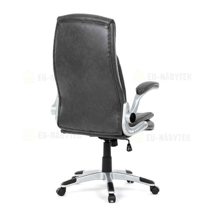 Kancelářské křeslo, houpací mechanismus, šedá ekokůže, KA-F1218 GREY