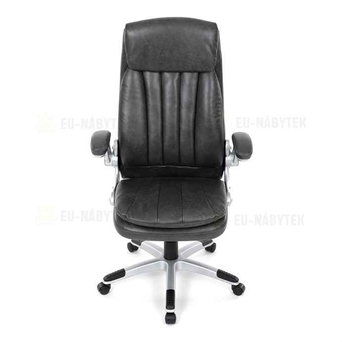Kancelářské křeslo, houpací mechanismus, šedá ekokůže, KA-F1218 GREY