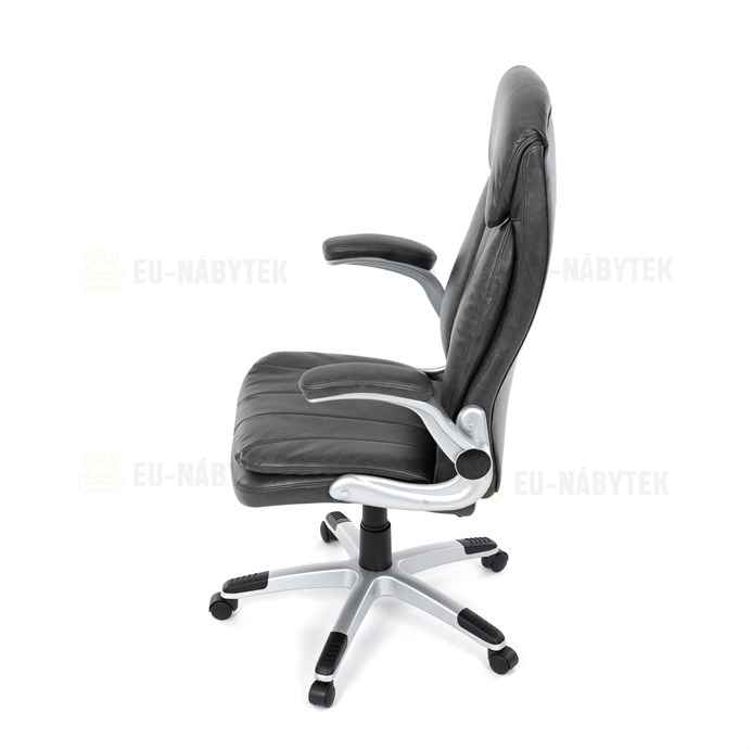 Kancelářské křeslo, houpací mechanismus, šedá ekokůže, KA-F1218 GREY