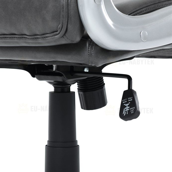 Kancelářské křeslo, houpací mechanismus, šedá ekokůže, KA-F1218 GREY