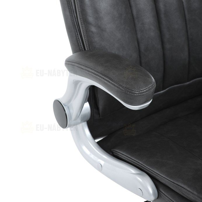 Kancelářské křeslo, houpací mechanismus, šedá ekokůže, KA-F1218 GREY