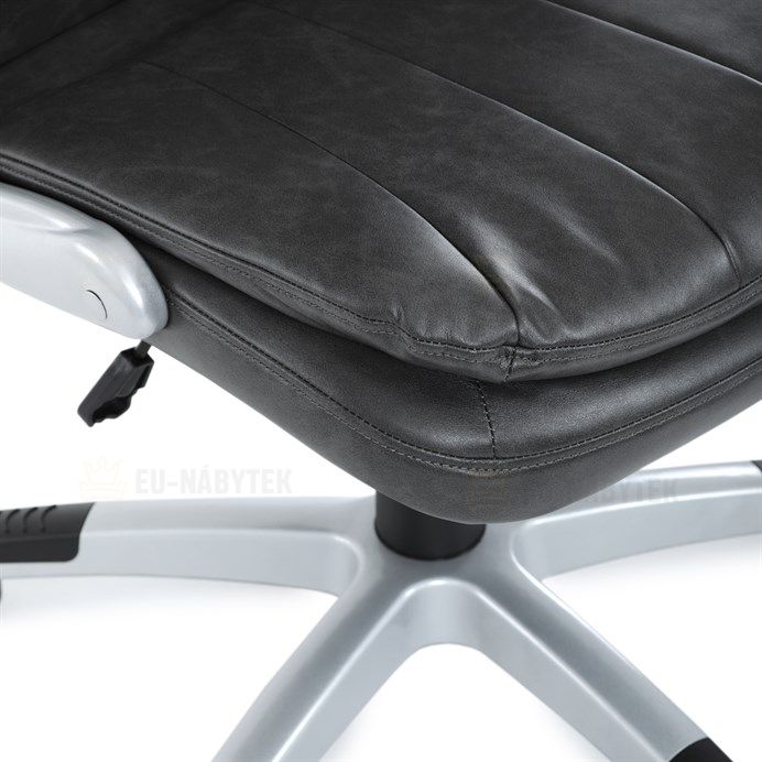 Kancelářské křeslo, houpací mechanismus, šedá ekokůže, KA-F1218 GREY