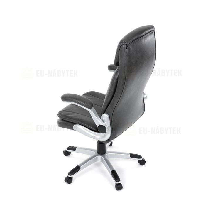 Kancelářské křeslo, houpací mechanismus, šedá ekokůže, KA-F1218 GREY