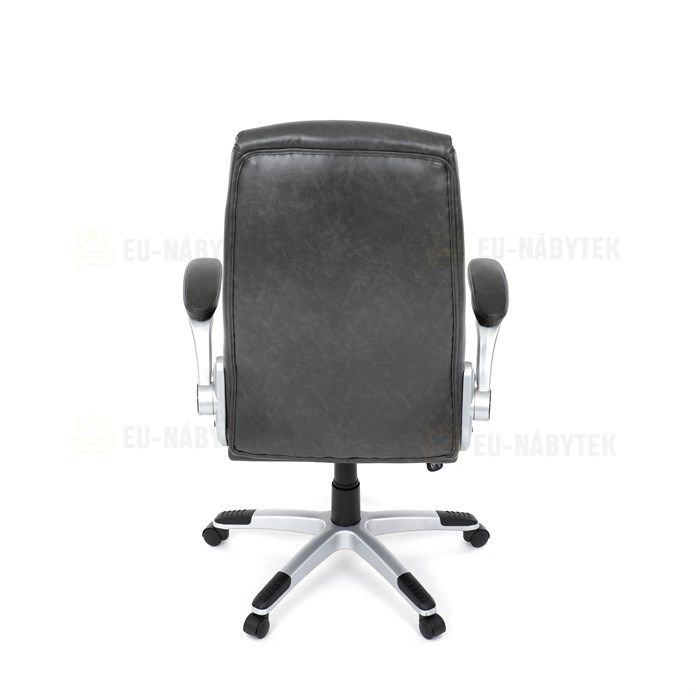 Kancelářské křeslo, houpací mechanismus, šedá ekokůže, KA-F1218 GREY