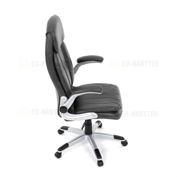 Kancelářské křeslo, houpací mechanismus, šedá ekokůže, KA-F1218 GREY