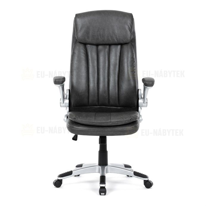 Kancelářské křeslo, houpací mechanismus, šedá ekokůže, KA-F1218 GREY