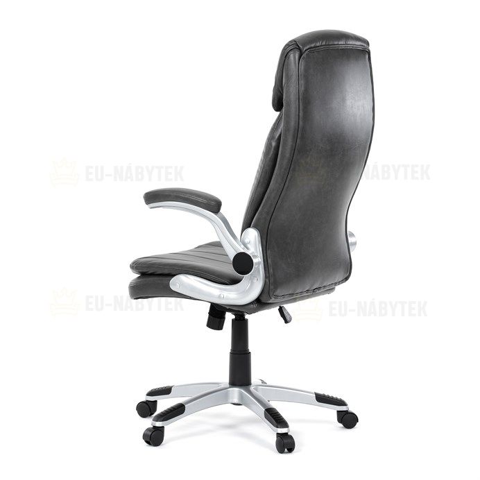 Kancelářské křeslo, houpací mechanismus, šedá ekokůže, KA-F1218 GREY