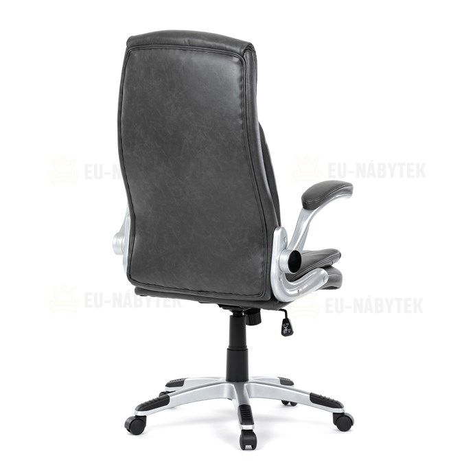 Kancelářské křeslo, houpací mechanismus, šedá ekokůže, KA-F1218 GREY
