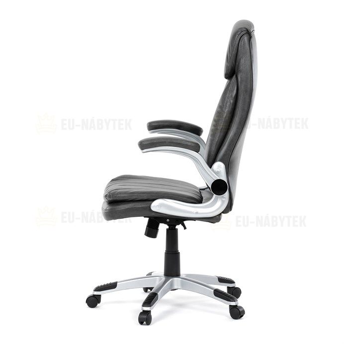 Kancelářské křeslo, houpací mechanismus, šedá ekokůže, KA-F1218 GREY
