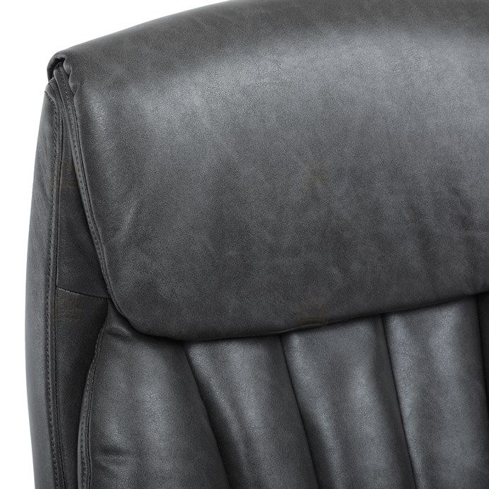 Kancelářské křeslo, houpací mechanismus, šedá ekokůže, KA-F1218 GREY