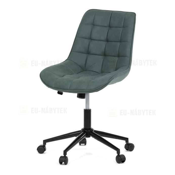 Pracovní židle, výškově nastavitelná, zelená látka, KA-V3120 GRN3