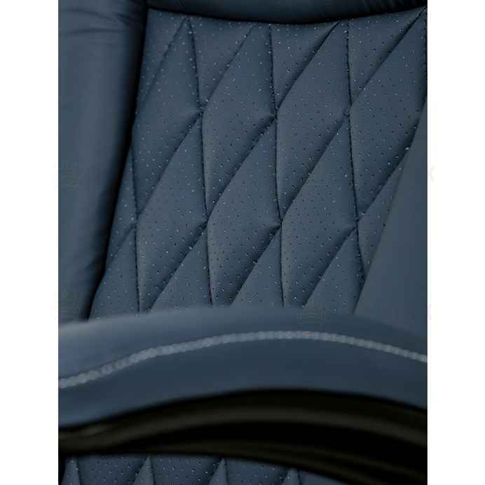 Kancelářské křeslo, houpací mechanismus, modrá ekokůže, KA-Y344 BLUE