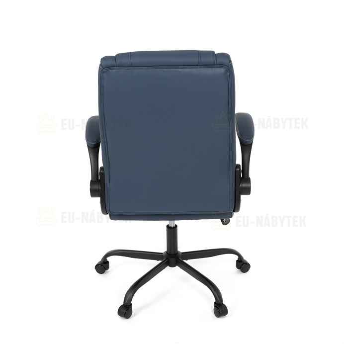 Kancelářské křeslo, houpací mechanismus, modrá ekokůže, KA-Y344 BLUE