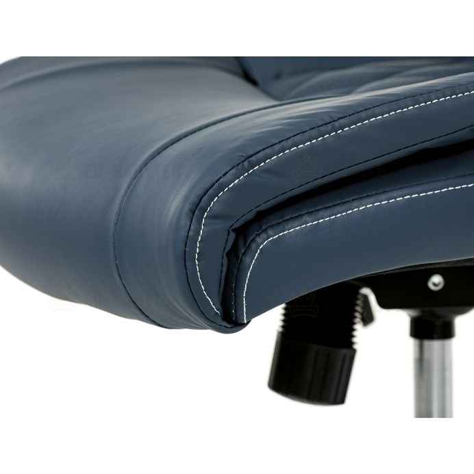 Kancelářské křeslo, houpací mechanismus, modrá ekokůže, KA-Y344 BLUE