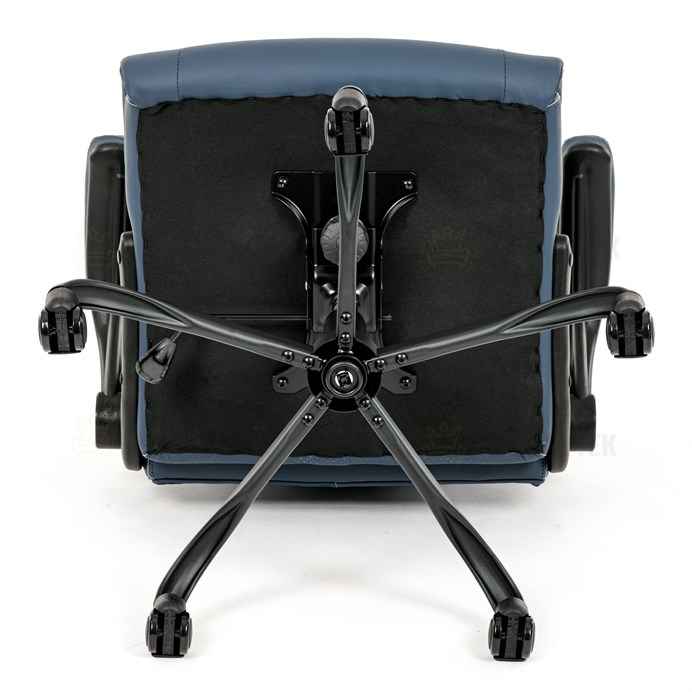 Kancelářské křeslo, houpací mechanismus, modrá ekokůže, KA-Y344 BLUE