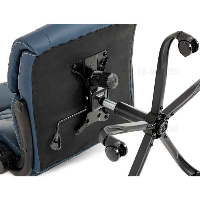 Kancelářské křeslo, houpací mechanismus, modrá ekokůže, KA-Y344 BLUE