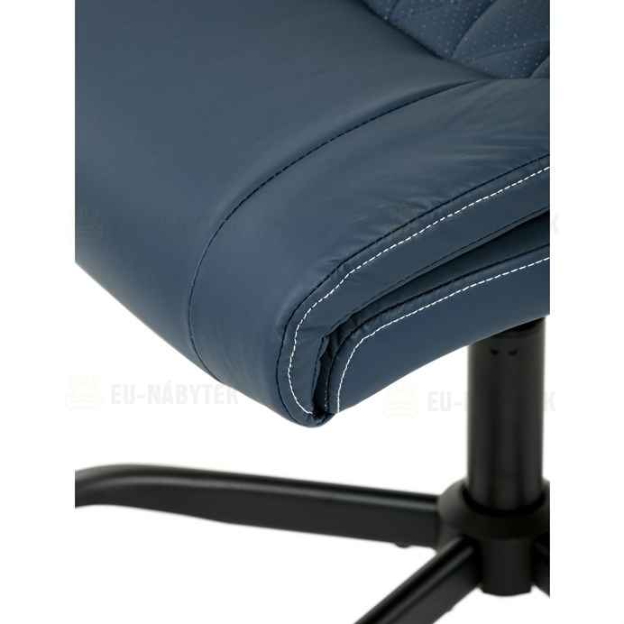 Kancelářské křeslo, houpací mechanismus, modrá ekokůže, KA-Y344 BLUE